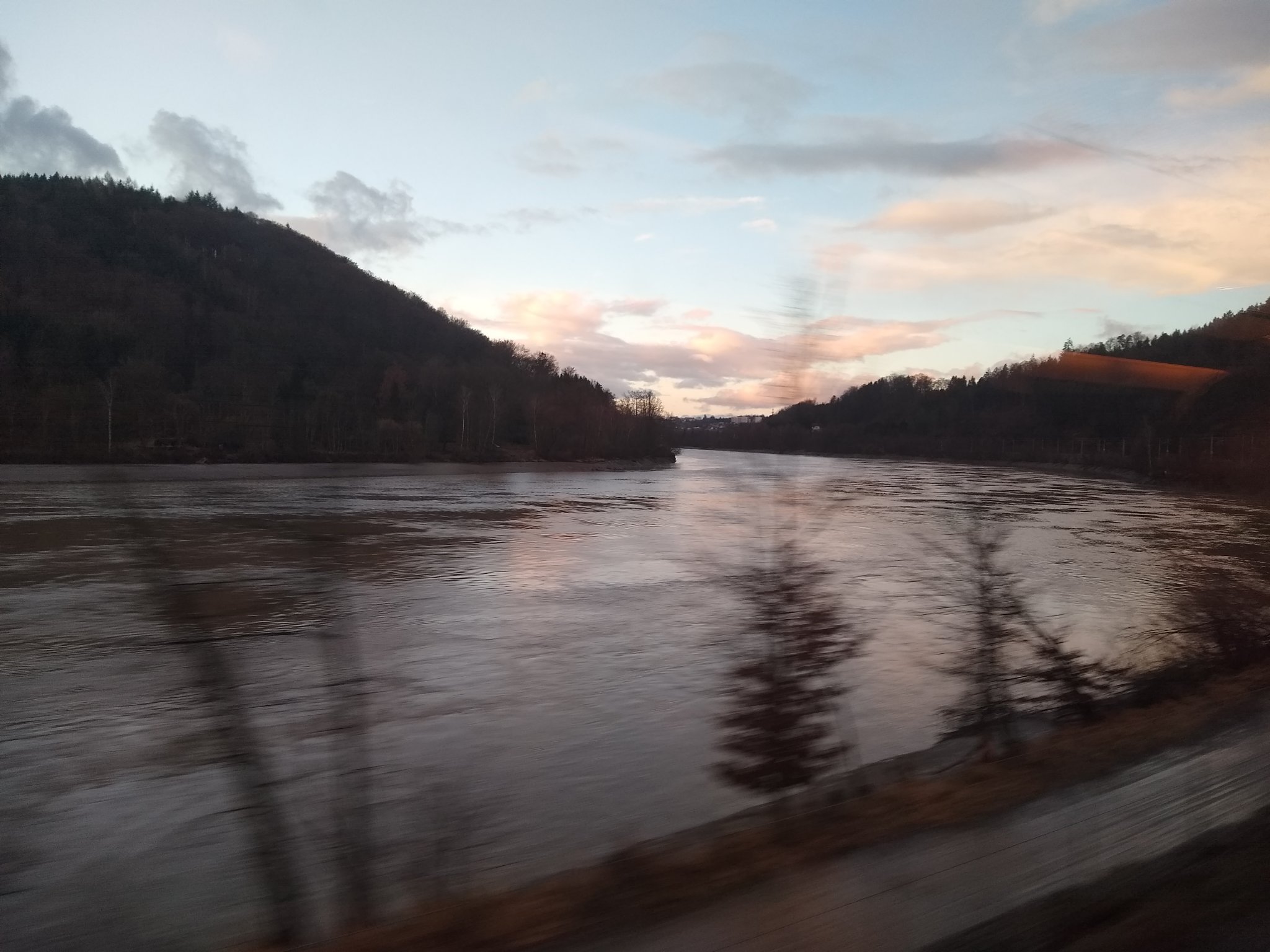 The view out of the window: going along the river from Passau to Linz