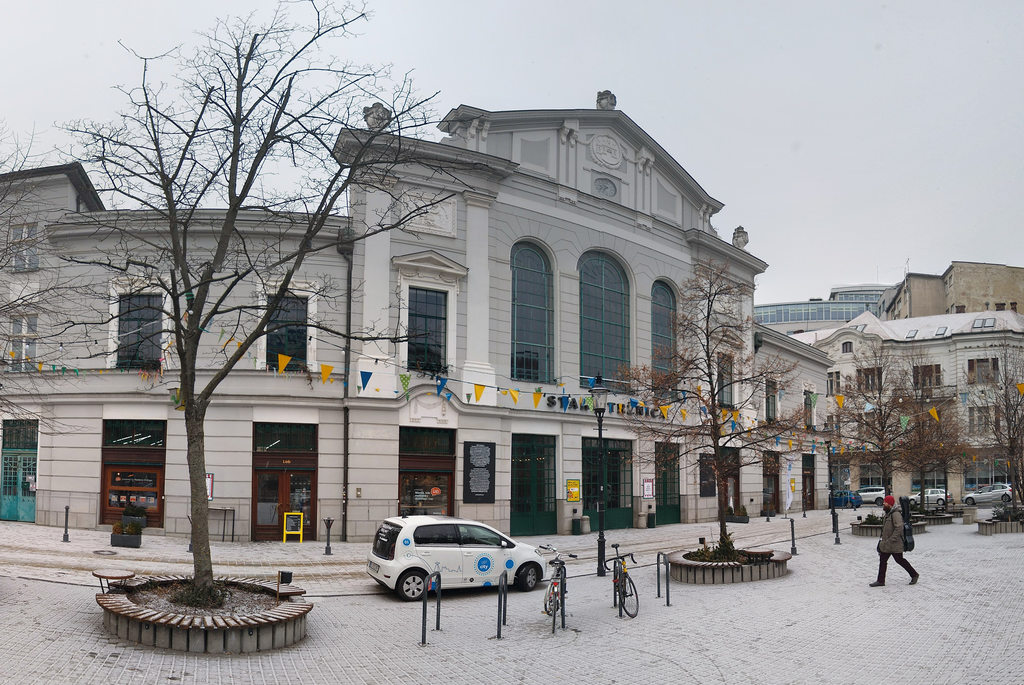 The old market hall in the winter